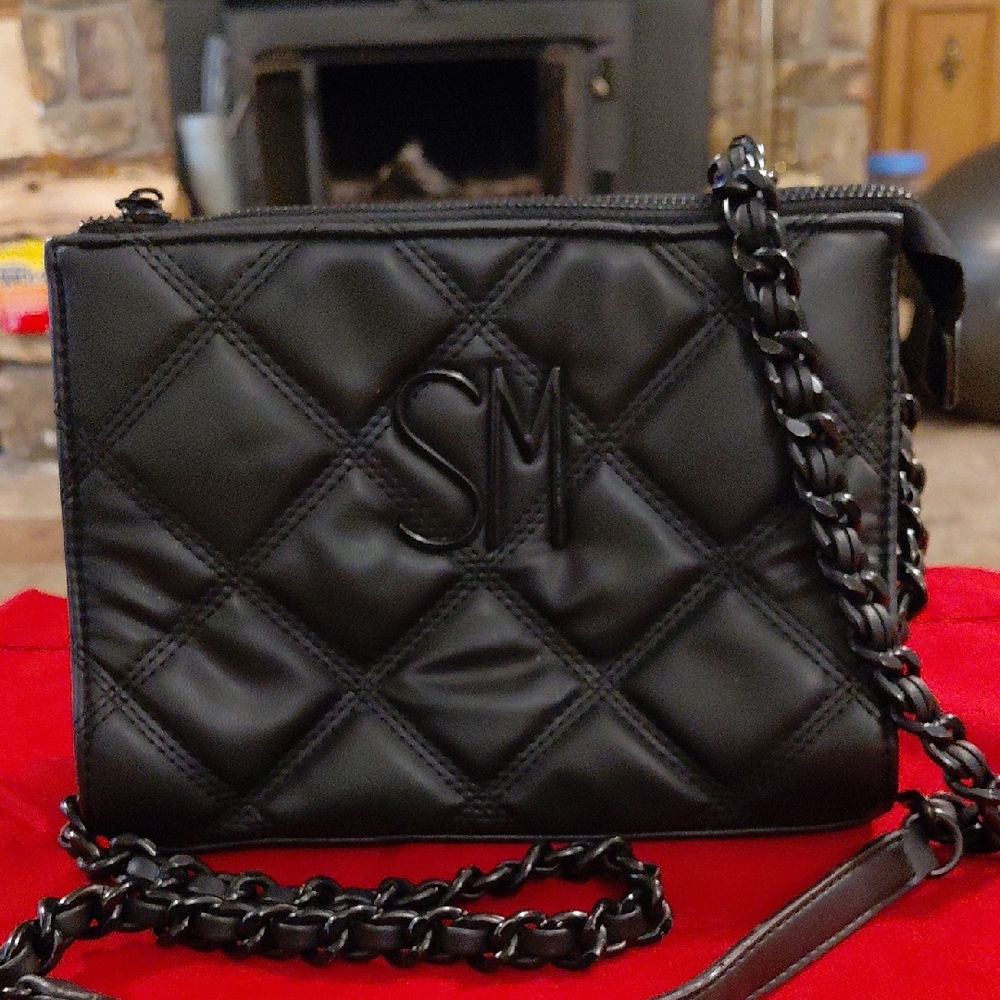 BB Dakota by Steve Madden Quilted Black Crossbody Bag